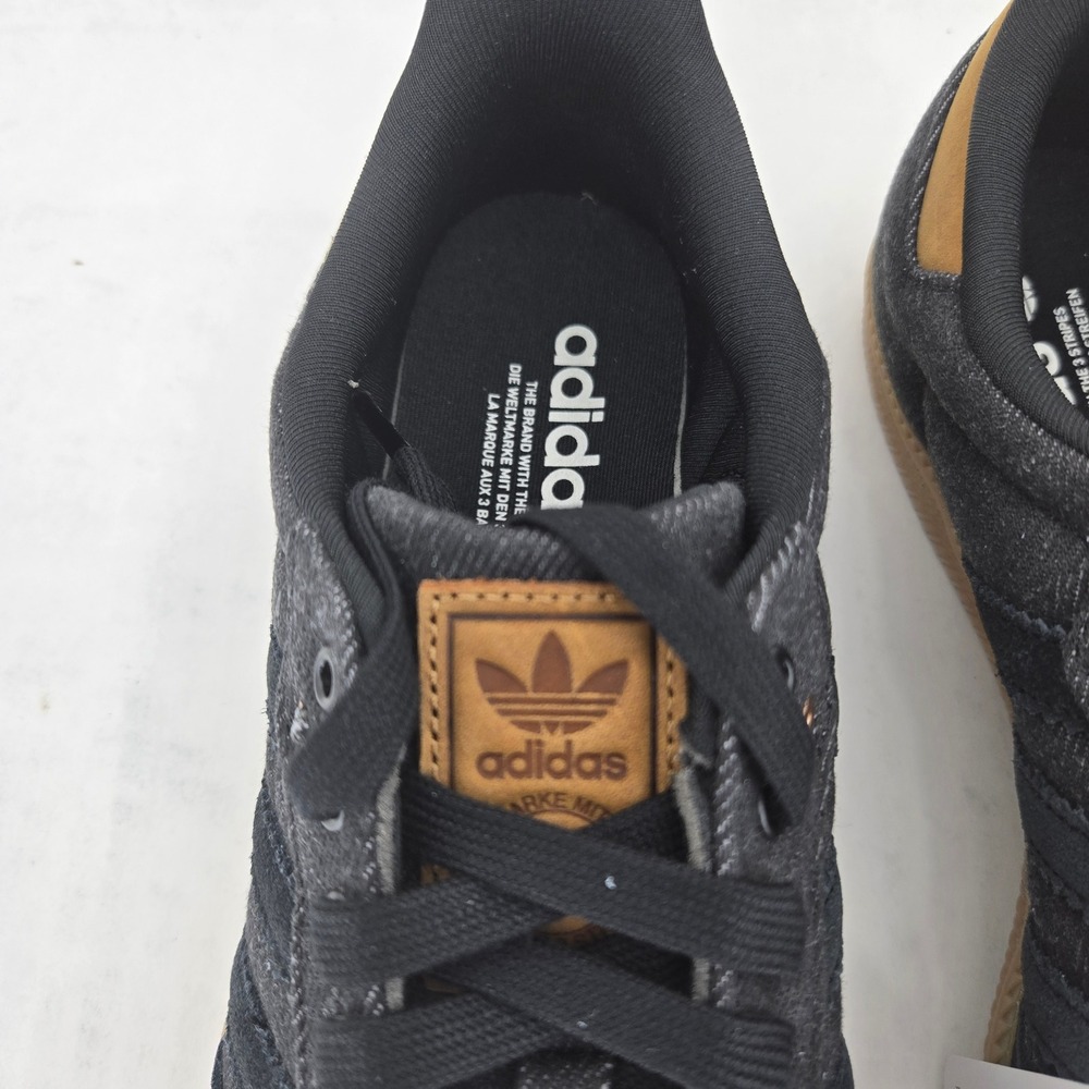 Adidas Samba OG Black Denim Suede Gum Sole Sneakers IH6817 Mens 6.5 Women 7.5 - Picture 10 of 14